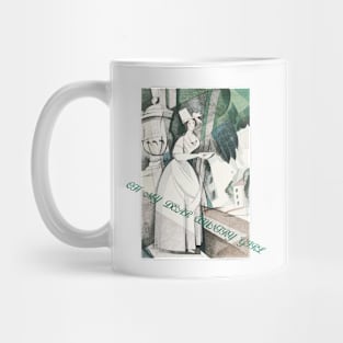 Cubism fashion illustration oh dear country girl Mug